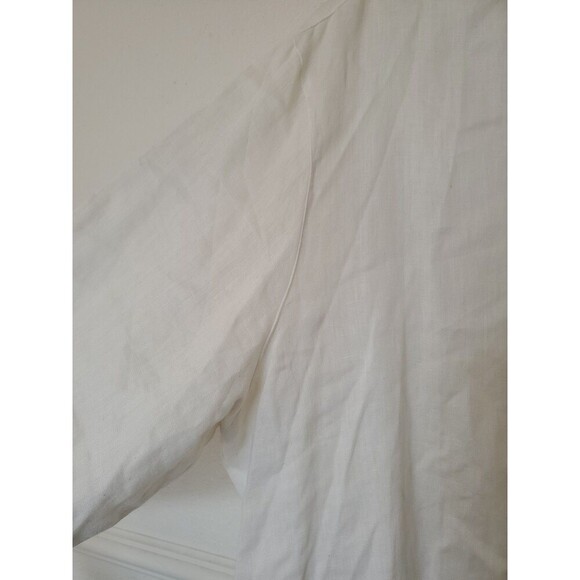 Finity 100% Linen Shirt Open Front Button Up Tunic Collared Vintage Womens 2XL - Picture 6 of 16